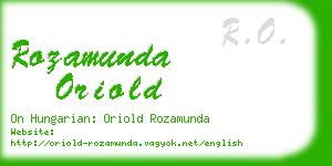 rozamunda oriold business card